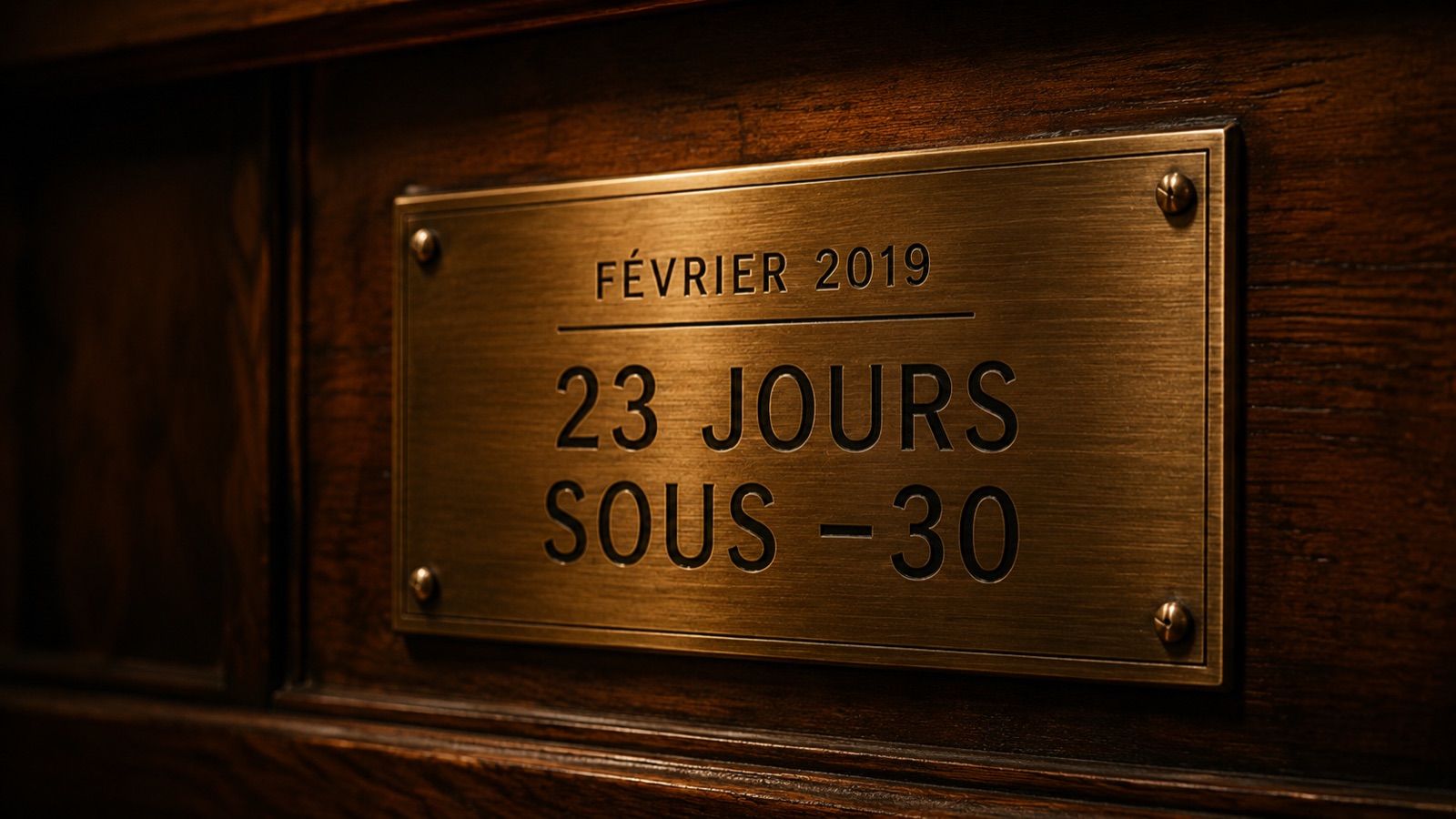 Plaque de laiton gravée